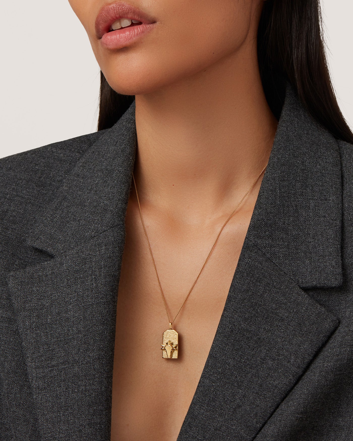 The Taurus Zodiac Pendant Necklace | 14K Gold-Plated Steel