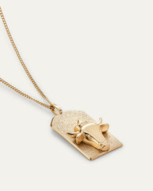 The Taurus Zodiac Pendant Necklace | 14K Gold-Plated Steel