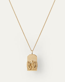 The Virgo Zodiac Pendant Necklace | 14K Gold-Plated Steel
