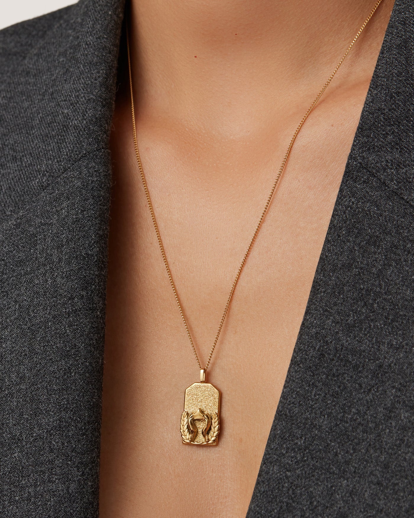 The Virgo Zodiac Pendant Necklace | 14K Gold-Plated Steel