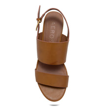 Daily Sandal Block Heel | Tan Faux Burnished Calf
