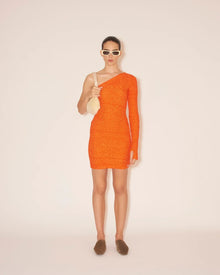 Womens | Mitra One Shoulder Dress | Orange