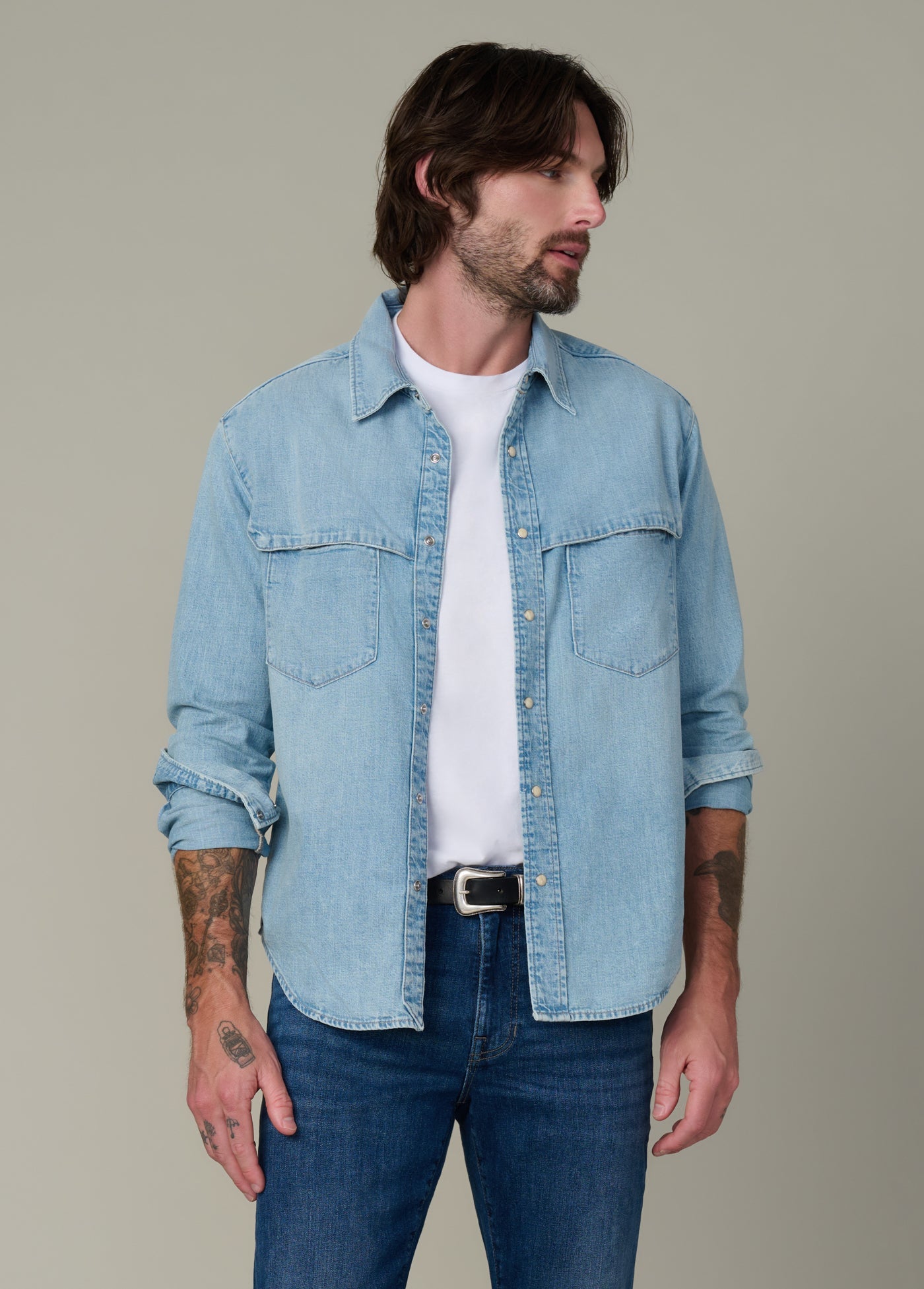 Wayne Denim Western Shirt in Canoga – rugged and stylish option in men's shirts.