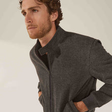 Mens | Chase Cashmere-Wool Bomber Jacket | Charcoal