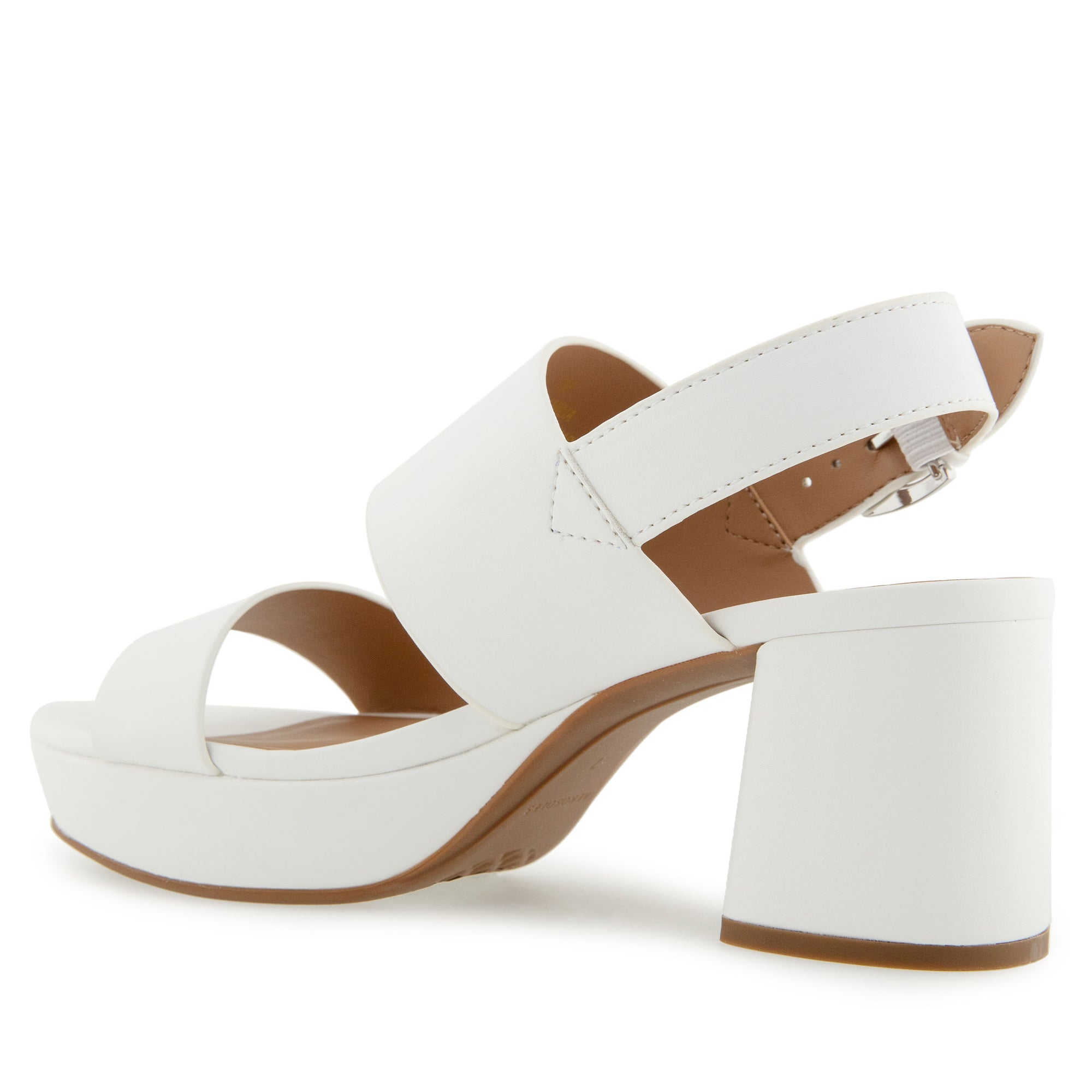 Camilia Sandal Platform | Bright White Faux Soft Nappa