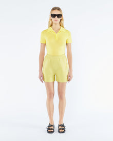 Womens | Hatti Merino Wool Polo | Lime