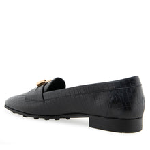 Paulette | Black Mini Embossed Crocco Faux Leather