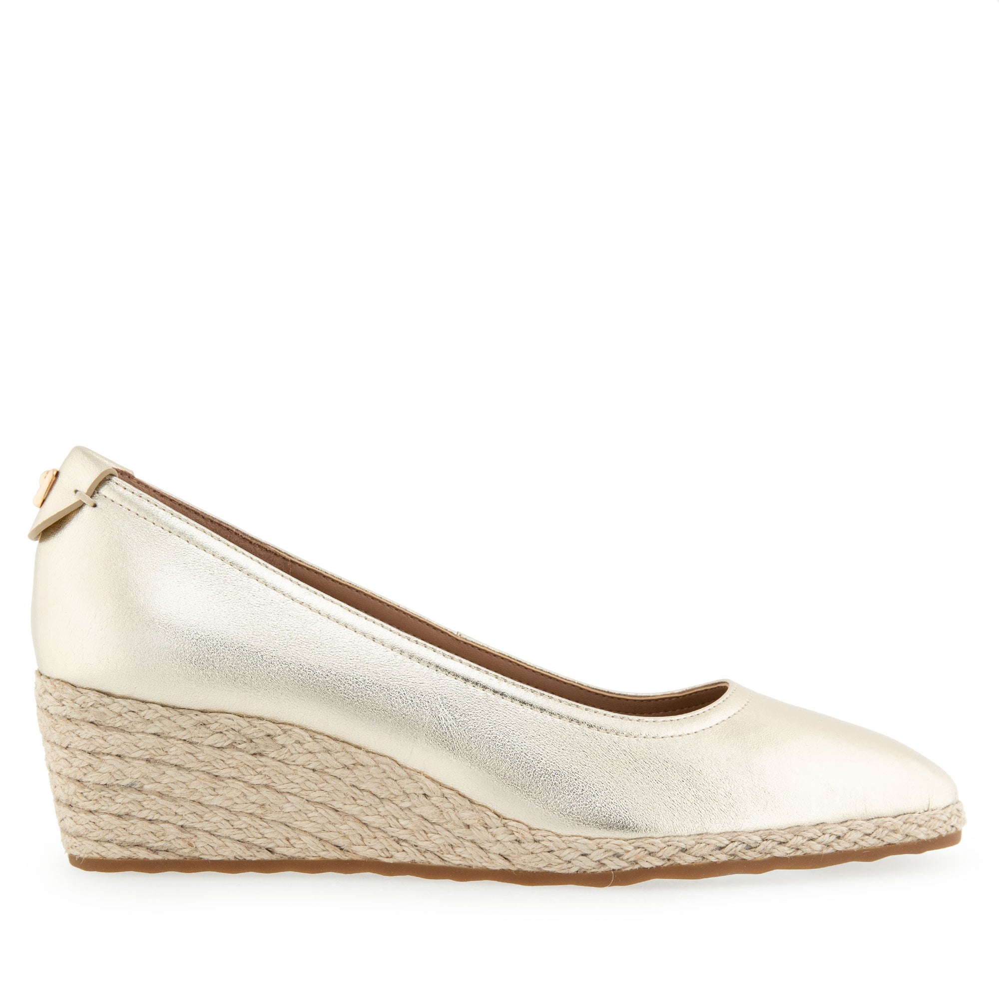Roma Dress Wedge | Soft Gold Knit Fabric