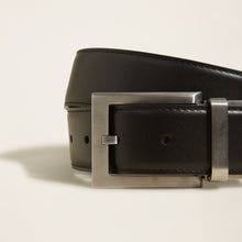 Mens | Emilio Reversible Italian Napa Leather Belt | Black/Dark Brown