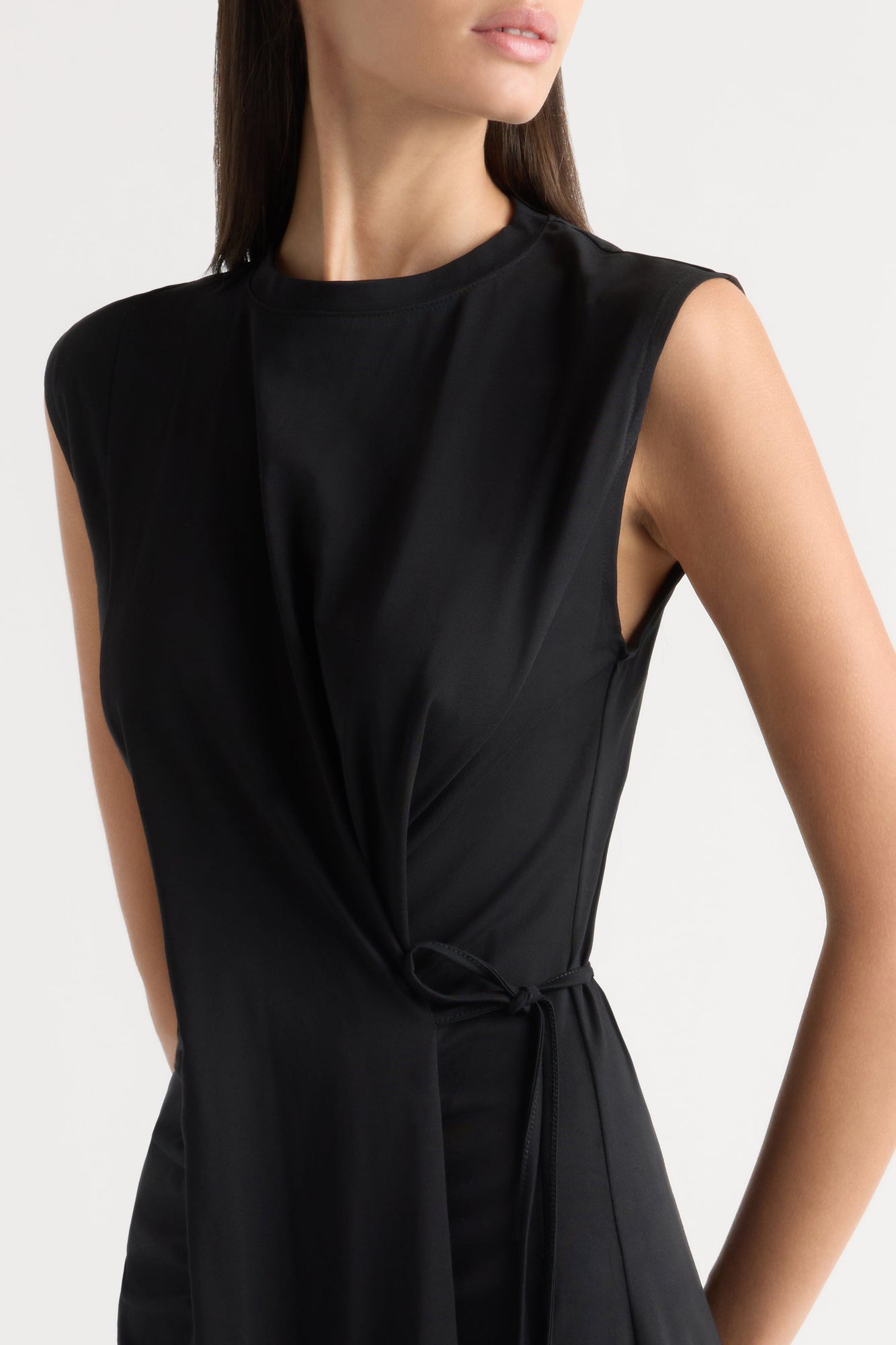 Karolina | Agnes Twist-Drape Jersey Dress in Size Extra Small