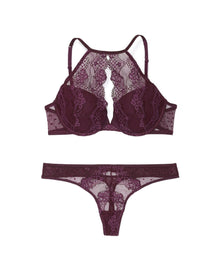 Adore Me Uniqla in color Potent Purple and shape plunge
