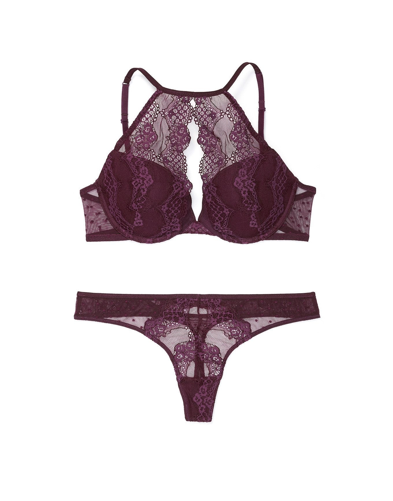Adore Me Uniqla in color Potent Purple and shape plunge