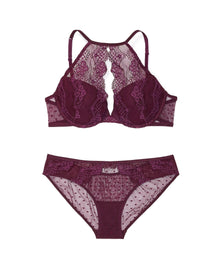 Adore Me Uniqla in color Potent Purple and shape plunge