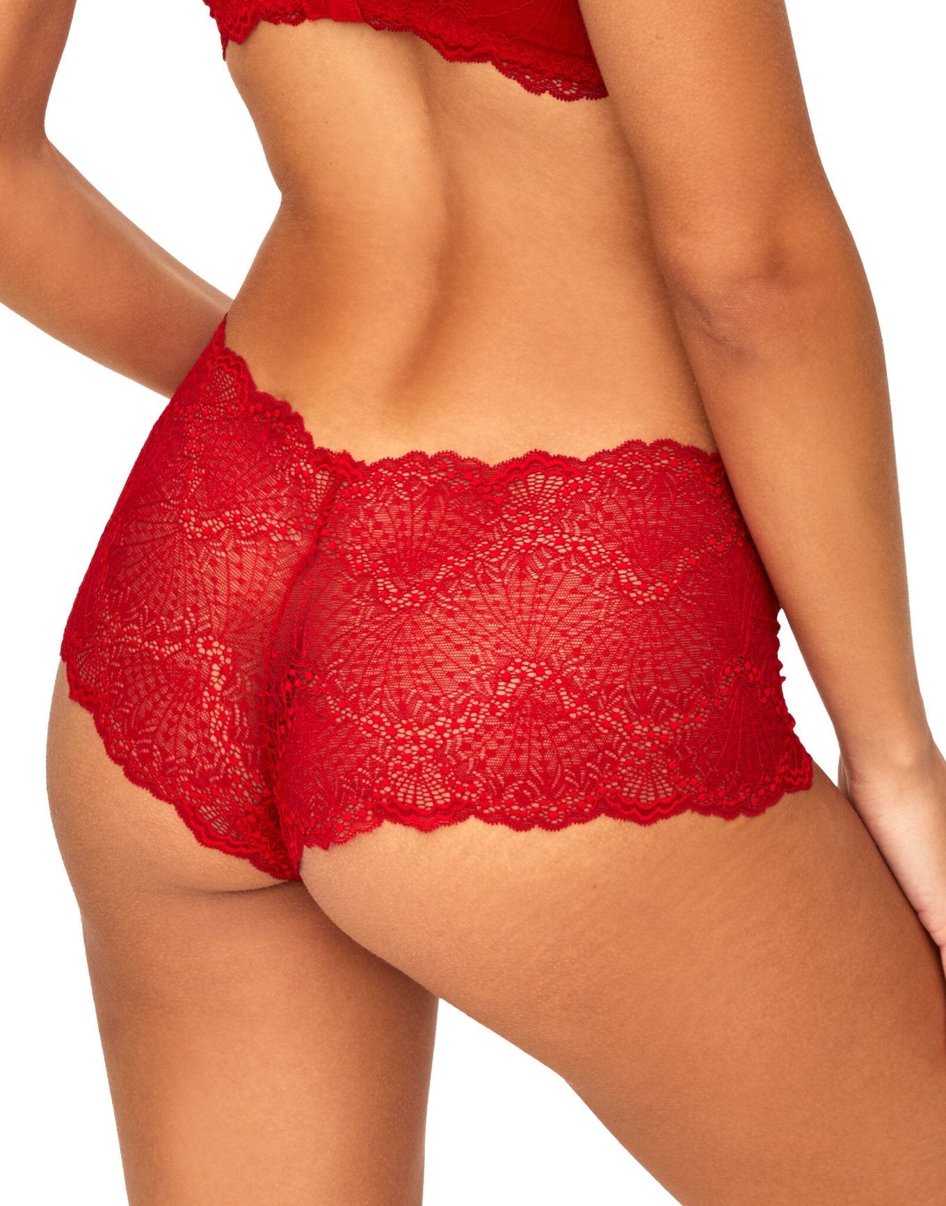 Adore Me Hannalee in color Barbados Cherry and shape hipster