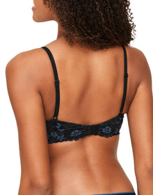 Adore Me Jana Push-Up Demi in color Jet Black and shape demi