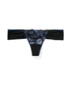 Adore Me Jana Thong Panty in color Jet Black and shape thong