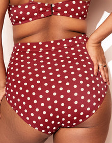 Adore Me Vivien High-Waist Bikini in color Coin Dot C02 and shape high waisted