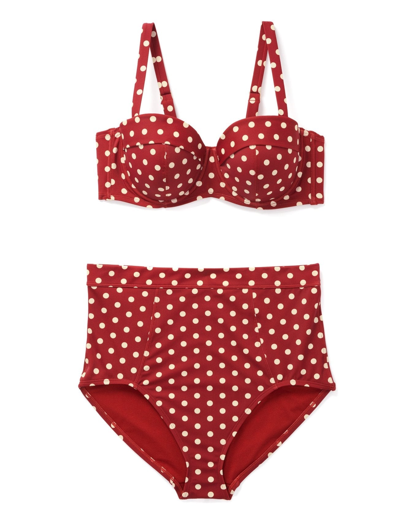 Adore Me Vivien High-Waist Bikini in color Coin Dot C02 and shape high waisted