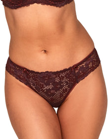 Adore Me Cinthia Thong in color Fudge and shape thong