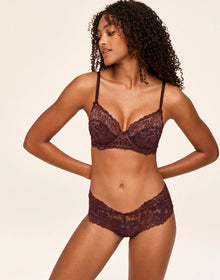 Adore Me Cinthia Hipster Panty in color Fudge and shape hipster