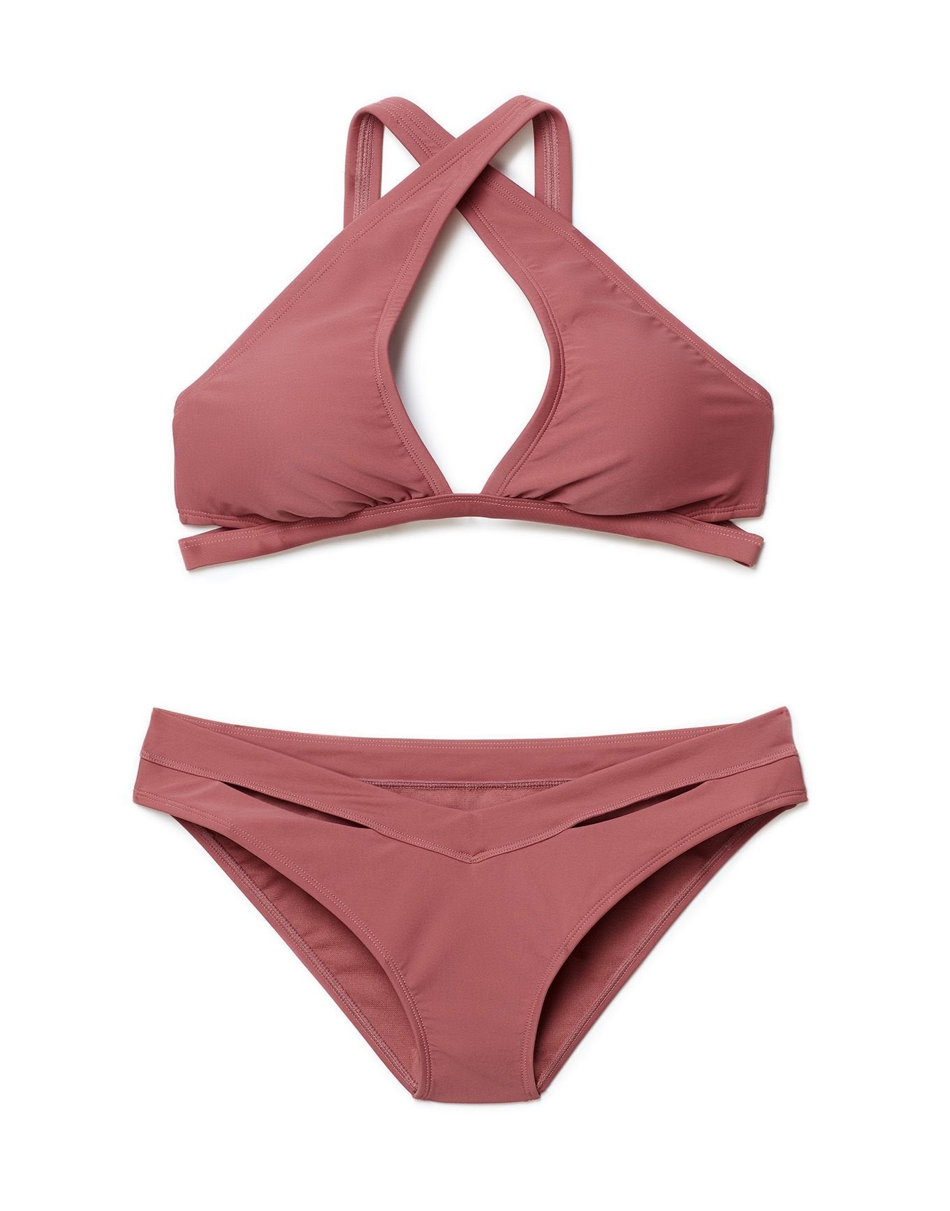 Adore Me Demi Bikini in color Withered Rose and shape bikini