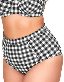 Adore Me Vivien High Waist Bikini in color Gingham C02 and shape high waisted