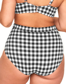 Adore Me Vivien High Waist Bikini in color Gingham C02 and shape high waisted