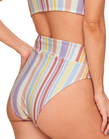 Adore Me Nina Panty in color Sun Soaked Stripe C03 and shape high waisted