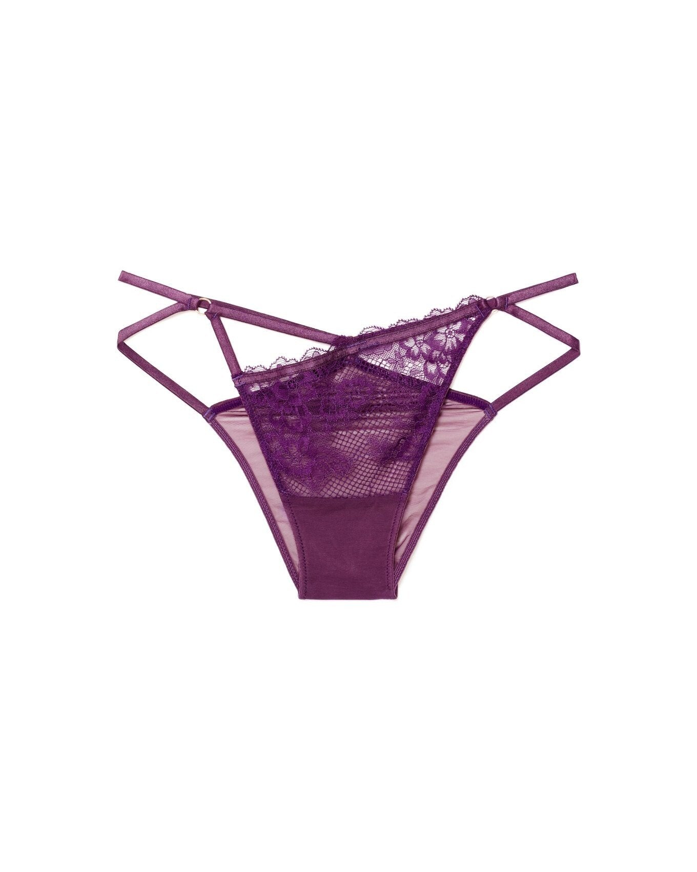Adore Me Vianna Brazilian Cheeky Panty in color Plum and shape cheeky