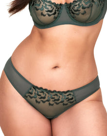 Adore Me Tiana Panty in color Jungle Green and shape bikini