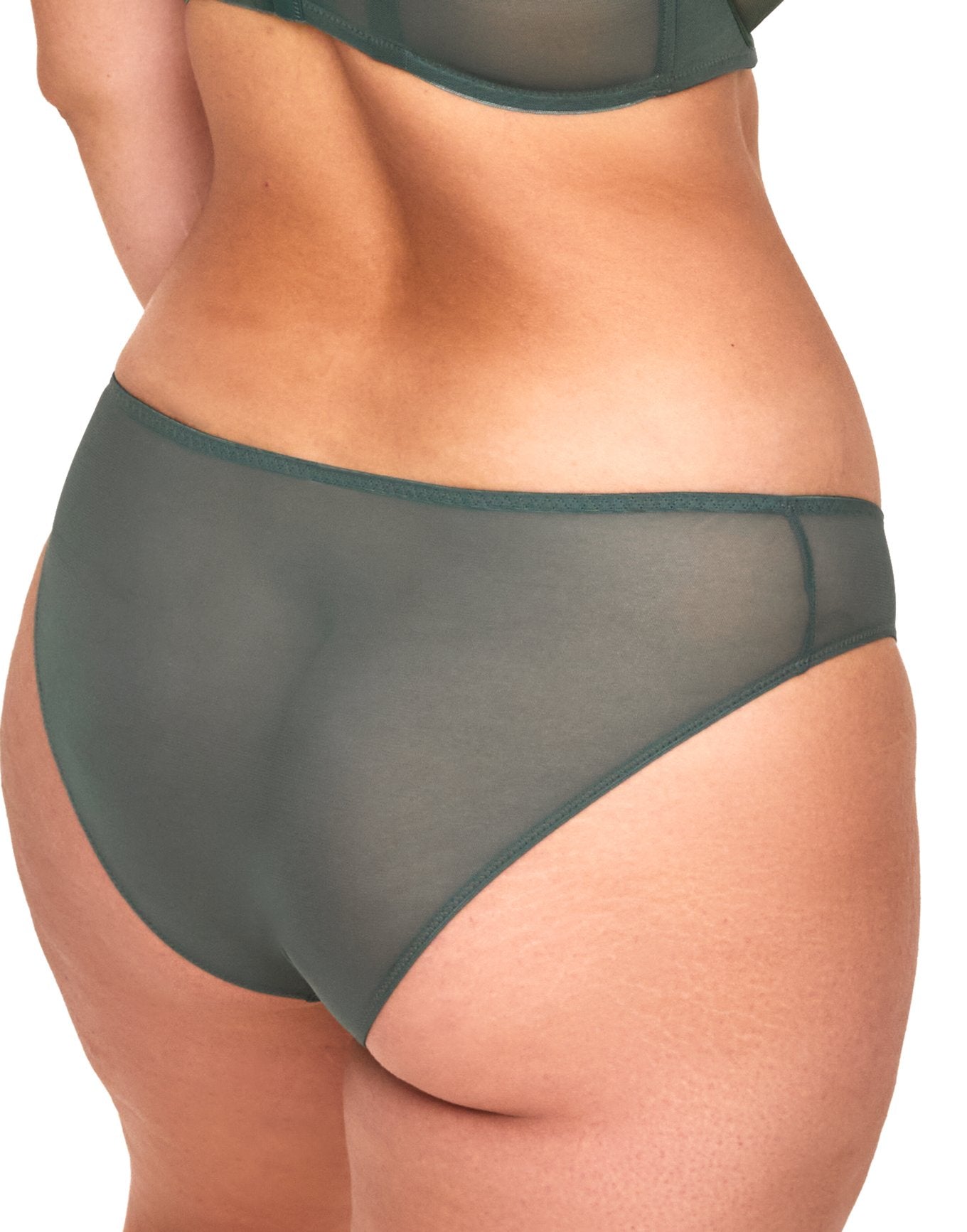 Adore Me Tiana Panty in color Jungle Green and shape bikini