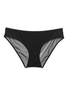Adore Me Elora Thong Panty in color Jet Black and shape bikini