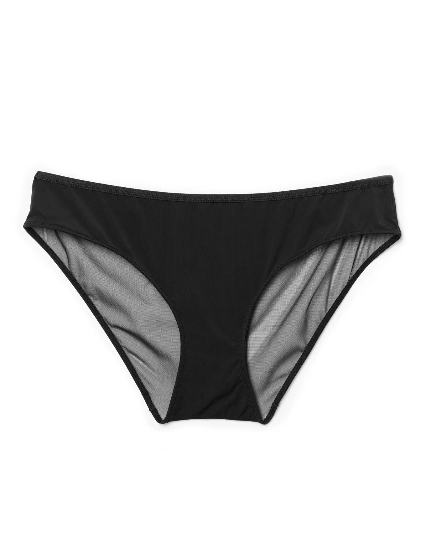 Adore Me Elora Thong Panty in color Jet Black and shape bikini