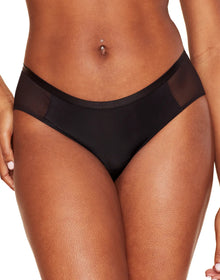 Adore Me Elora Thong Panty in color Jet Black and shape bikini