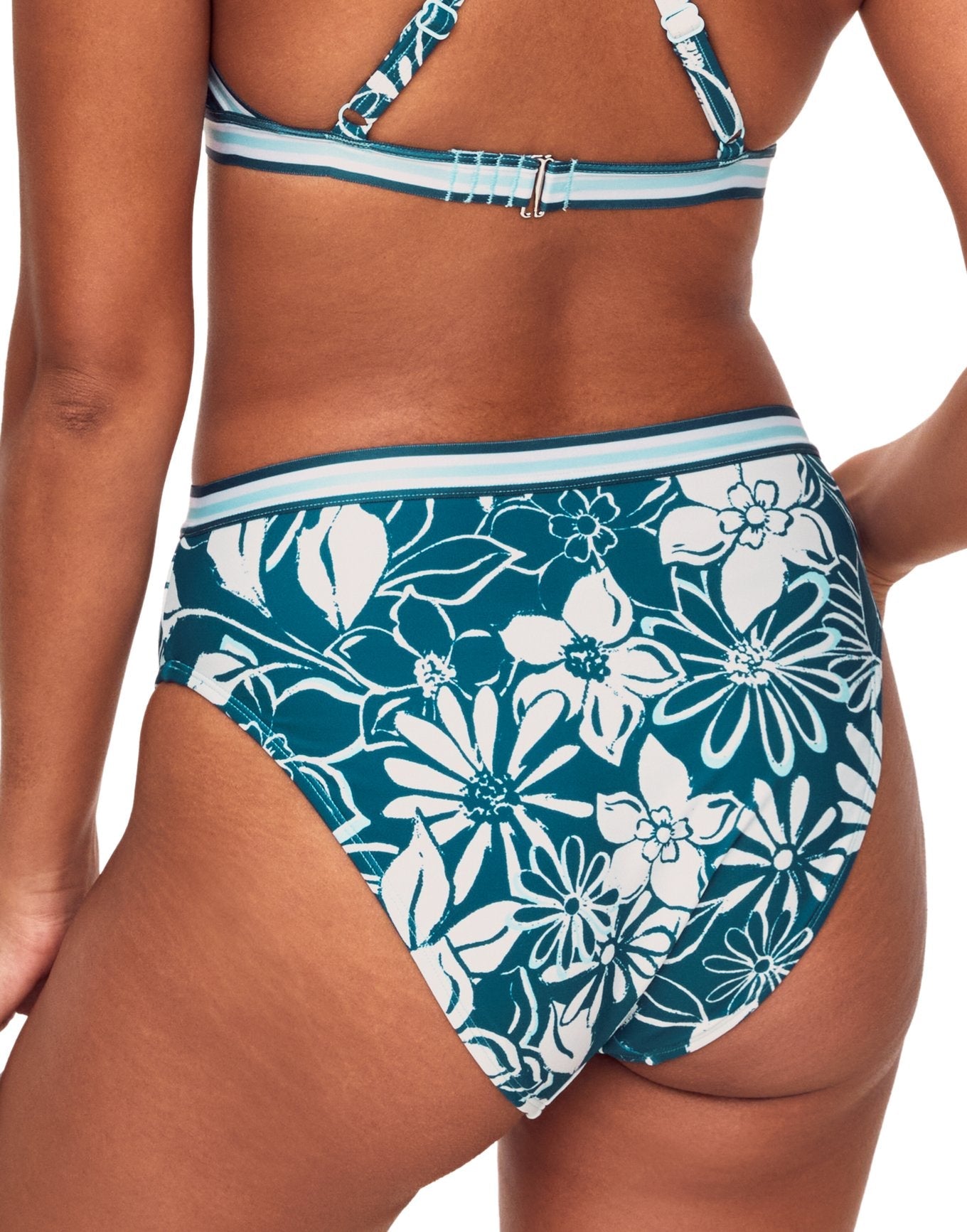 Adore Me Gisele High-Waist Bikini in color Joyful Daisies C01 and shape high cut