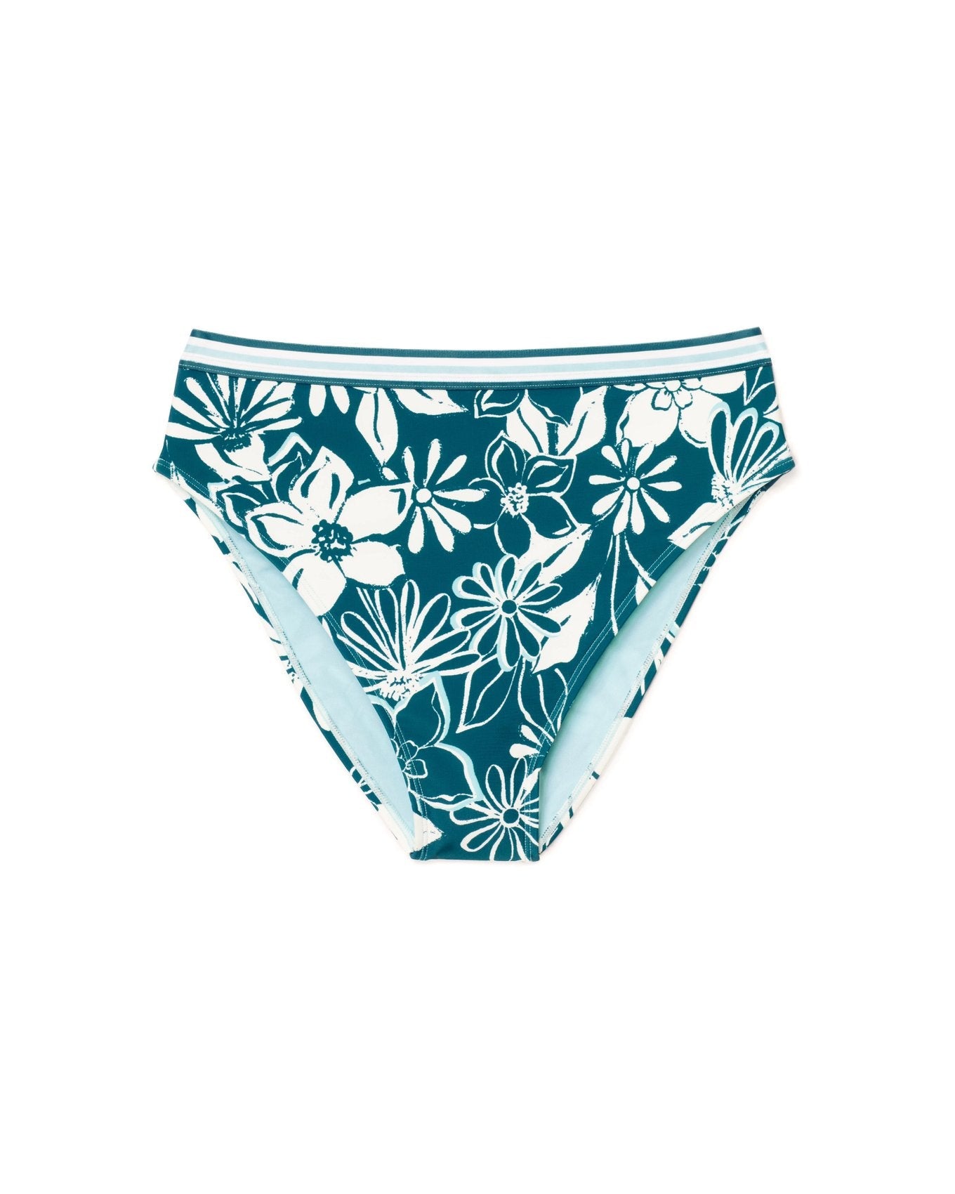 Adore Me Gisele High-Waist Bikini in color Joyful Daisies C01 and shape high cut