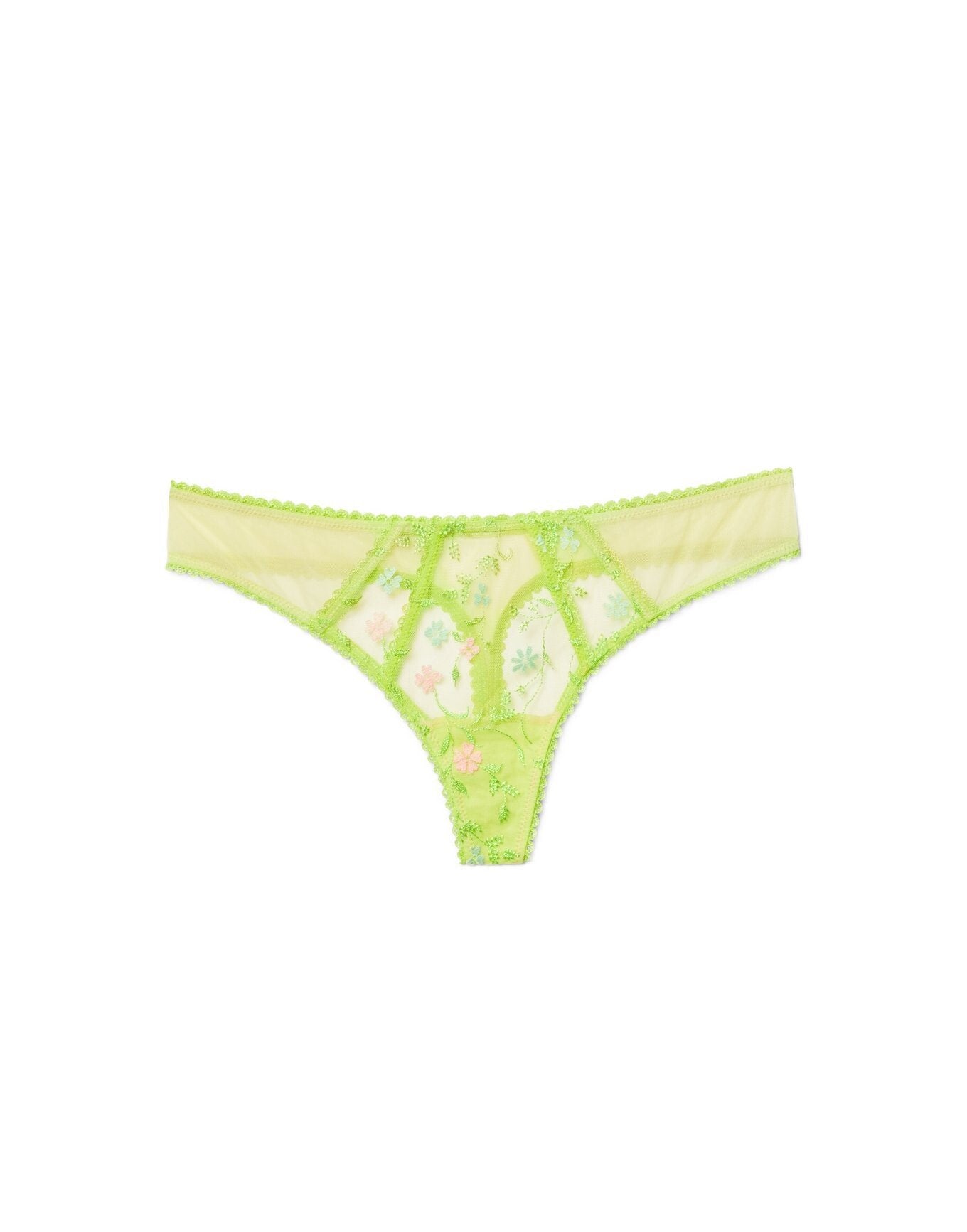 Adore Me Rosa Thong Panty in color Blooming Vines Emb C07 / C7BLMNGVIN and shape thong