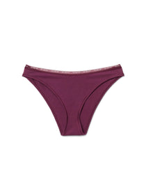 Adore Me Maddey Panty in color Grape Wine and shape brazilian