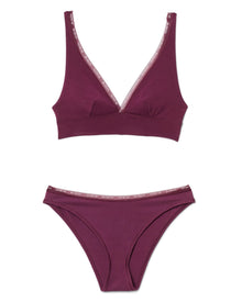 Adore Me Maddey Panty in color Grape Wine and shape brazilian