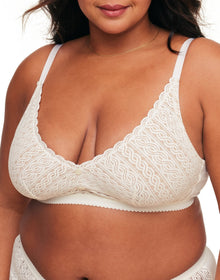 Adore Me Samanta Contour Bralette in color Whisper White and shape bralette