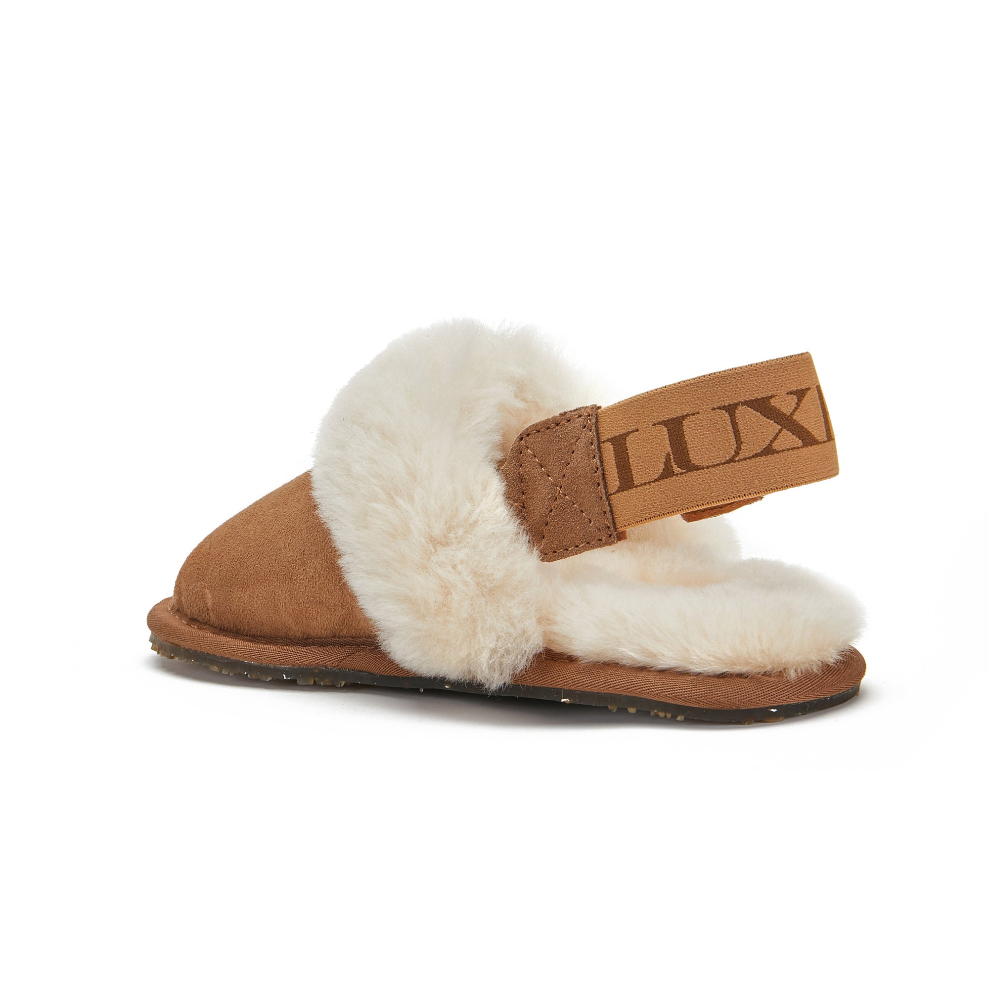 KIDS SLINGBACK MULE CHESTNUT (ELASTIC) - Australia Luxe Collective