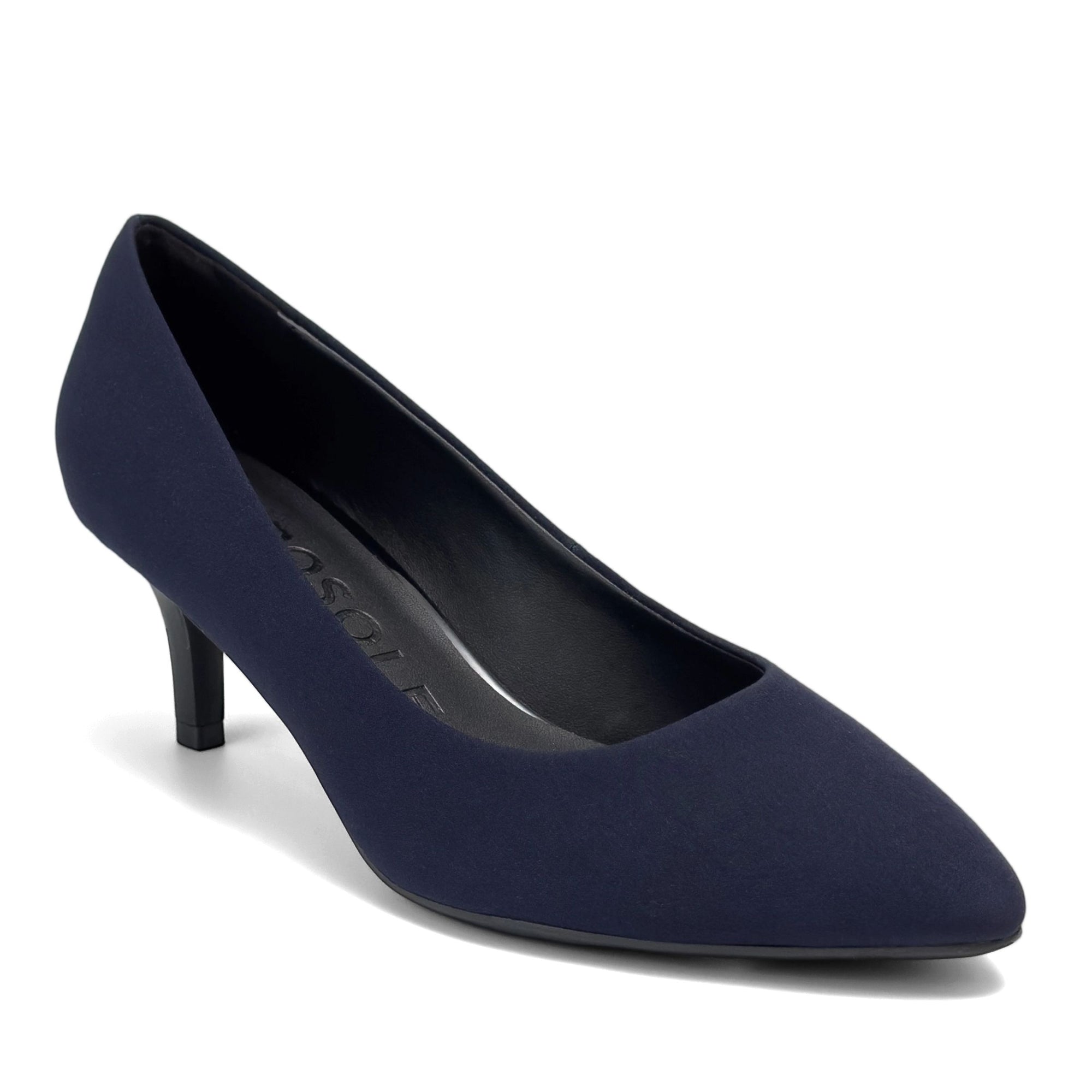 Elil Dress Pump | Navy Stretch Gaberdine