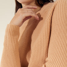 Womens | Ava Chunky Cashmere Crewneck Sweater | Camel