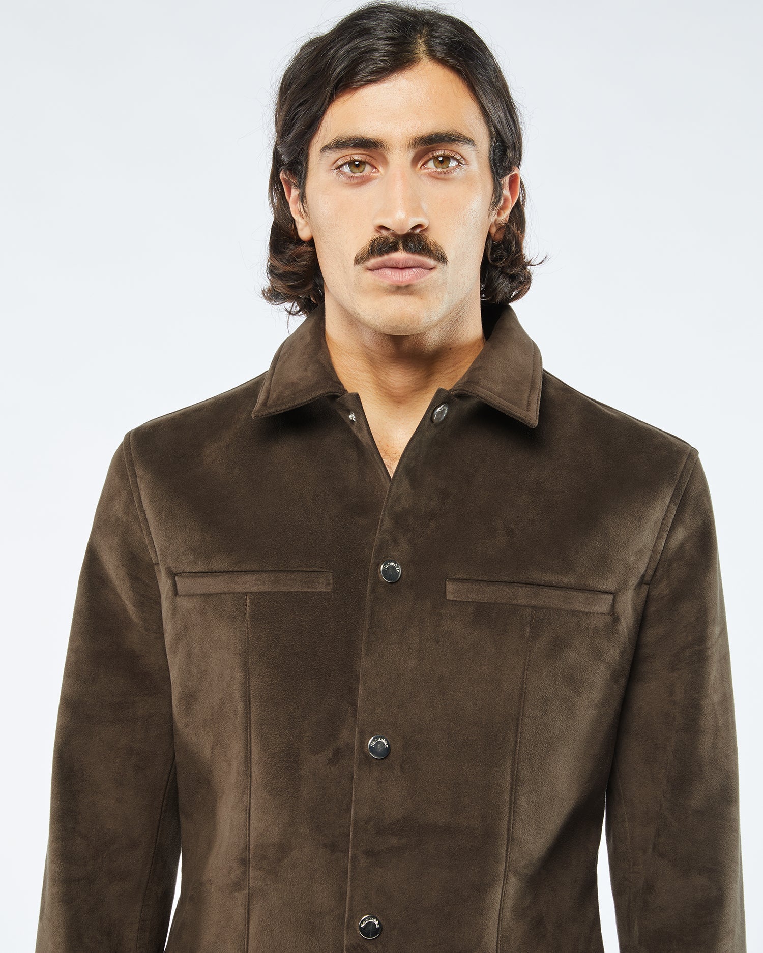 Mens | Luni Alt-Suede Shirt | Coffee Bean