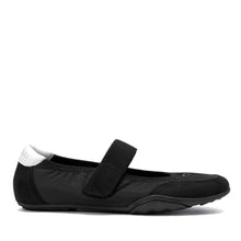 Orly Sport Flat | Black Nylon/Faux Suede