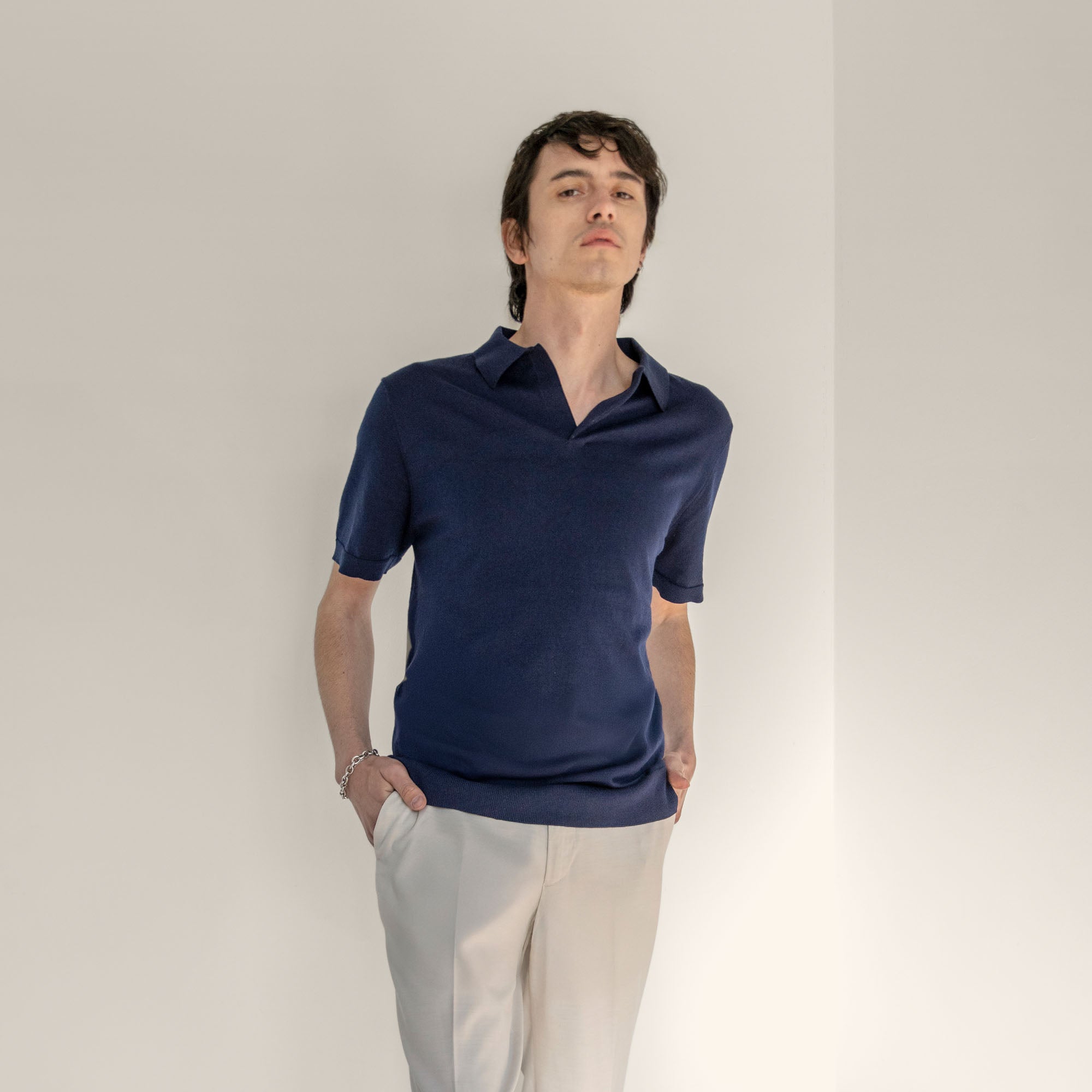 Mens | Elliot Featherlight Short Sleeve Polo | Navy