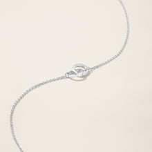 Womens | Interlocking Necklace | 14K Solid White Gold