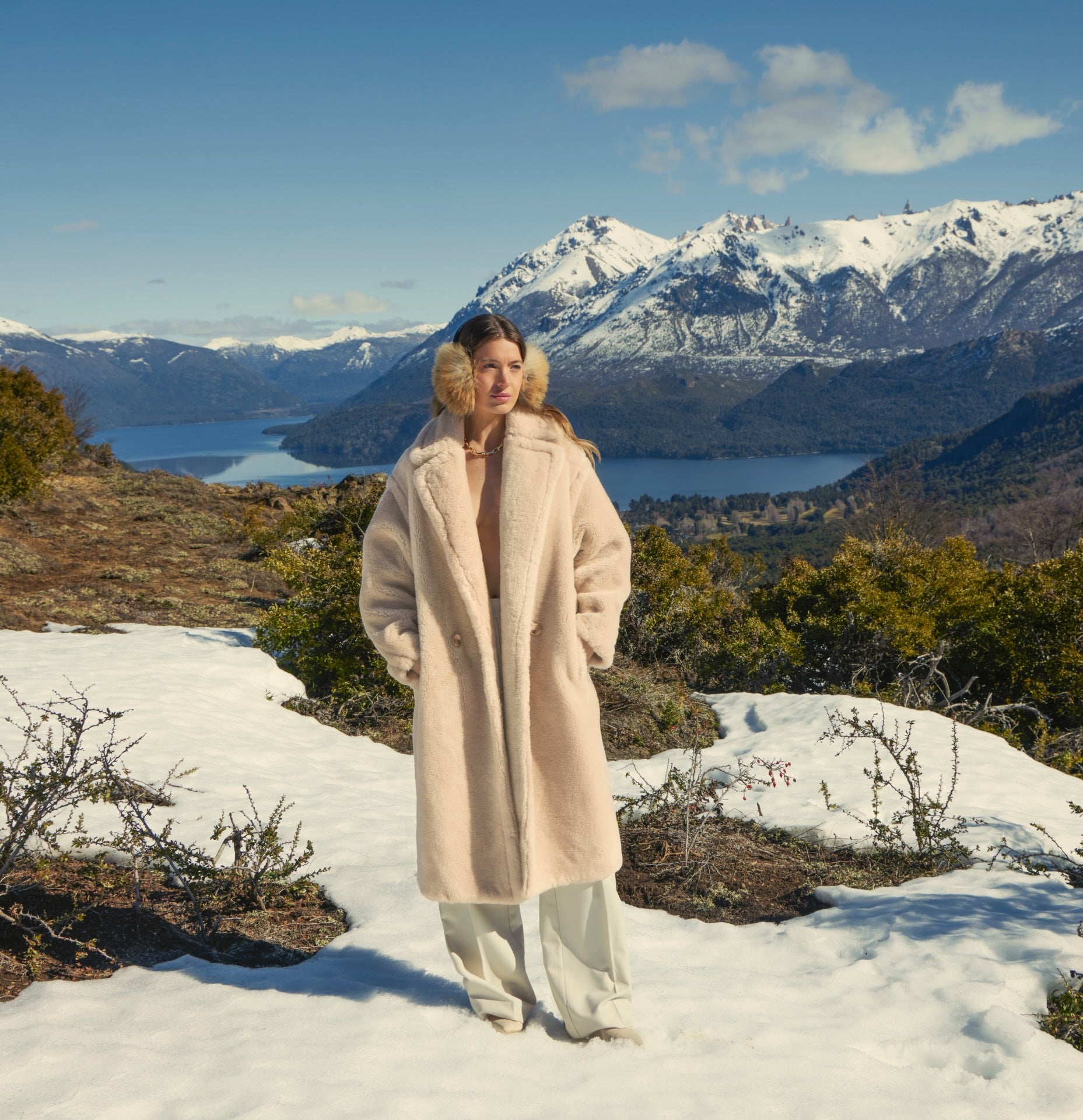 Womens | Charlotte Australian Wool Oversized Teddy Coat | Beige
