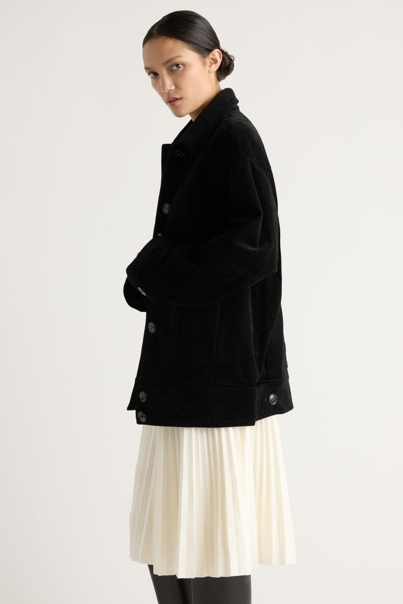 Charlotte | Barry Corduroy Button Jacket in Size Small