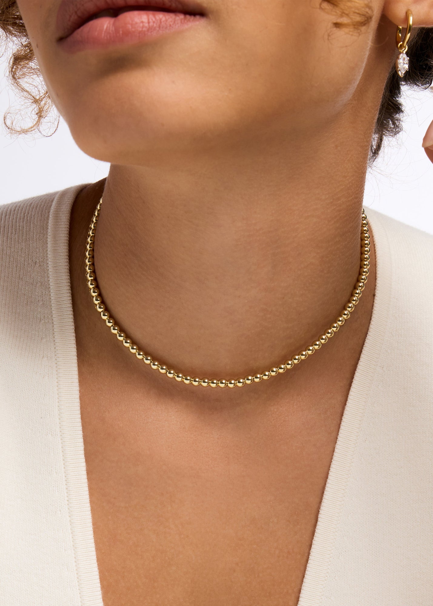 Beaded Necklace | 14K Gold Plated